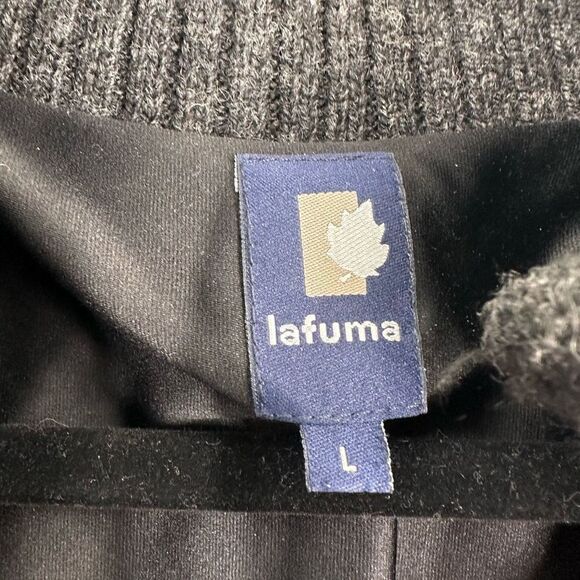 LAFUMA mens wool blend sweater Quarter‎ Zip lined black Windstopper large - Picture 3 of 13